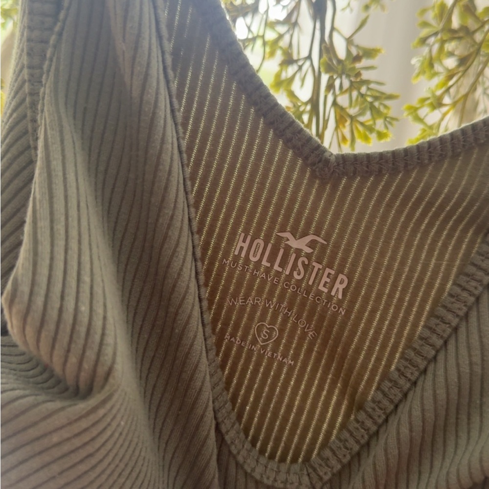 Hollister Olive Ribbed Top